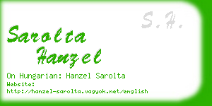 sarolta hanzel business card